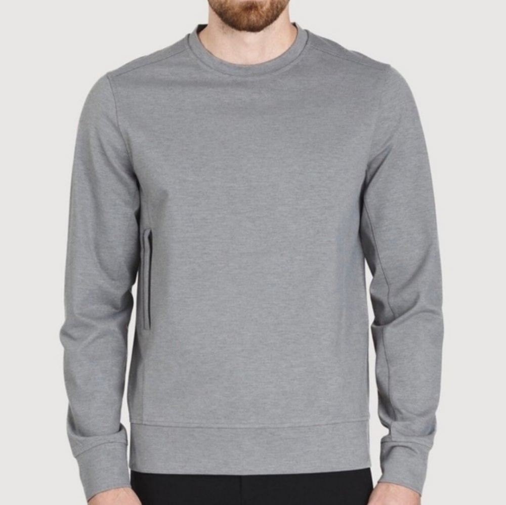 KIT AND ACE Comfort Pullover Heathered Grey Size Medium Tencel Lyocell Cashmere
